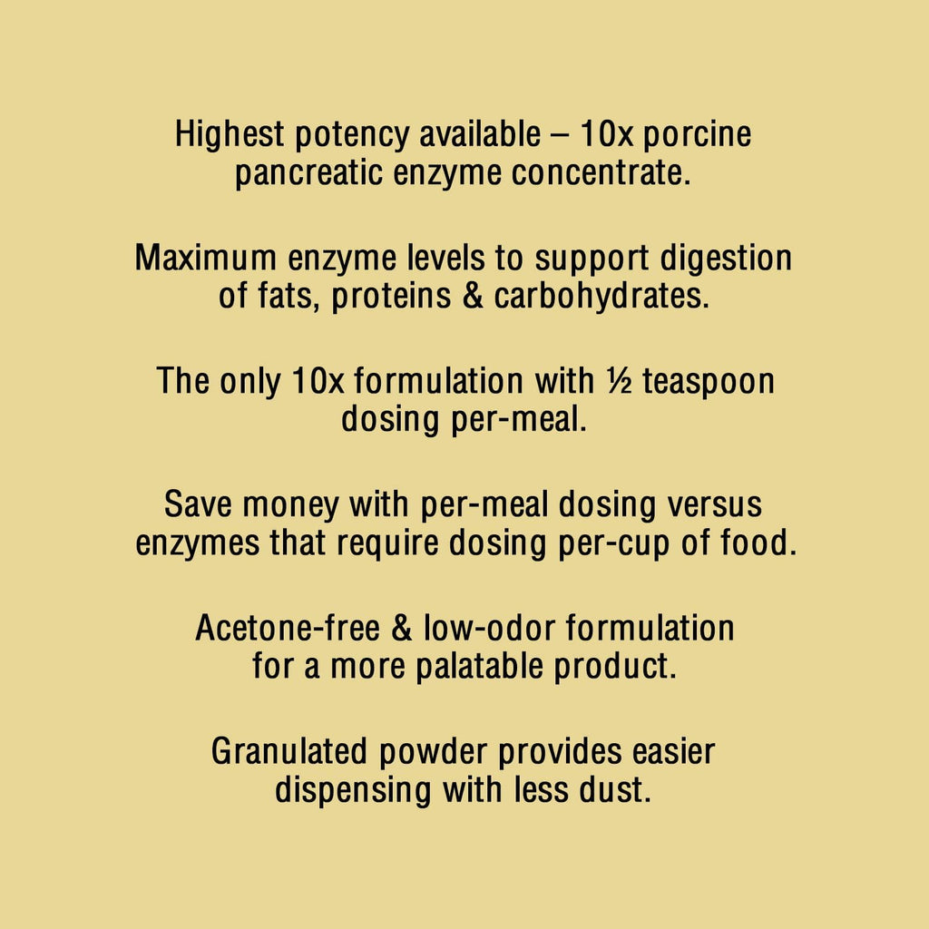 Pan-tenex 10x Digestive Enzymes label details