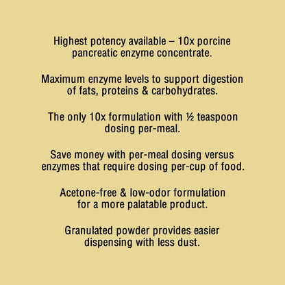 Pan-tenex 10x Digestive Enzymes label details