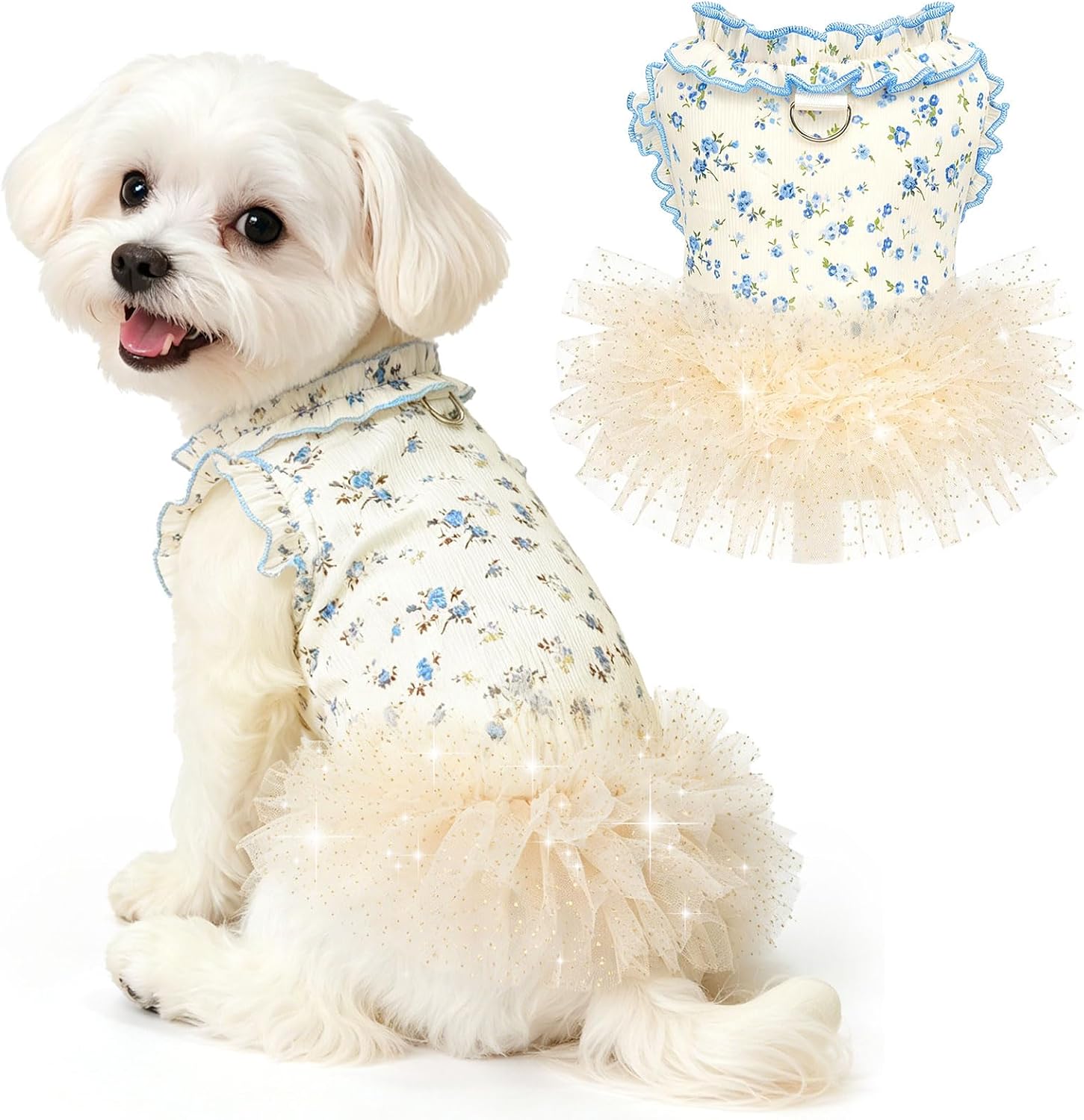 YZHZIIR premium imported pet clothes packaging with size chart guidelines
