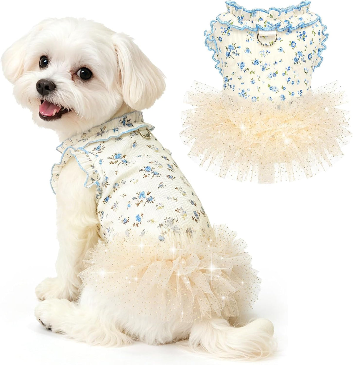 YZHZIIR premium imported pet clothes packaging with size chart guidelines