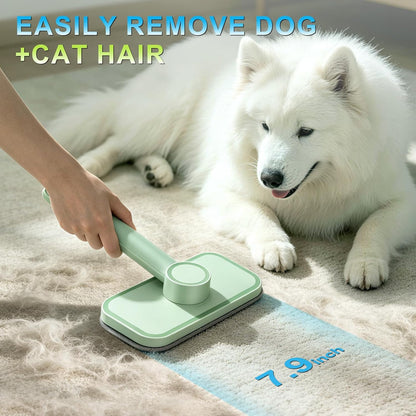Reusable electrostatic lint brush for cat and dog hair