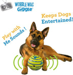 Battery-free Wobble Wag Giggle dog toy design features