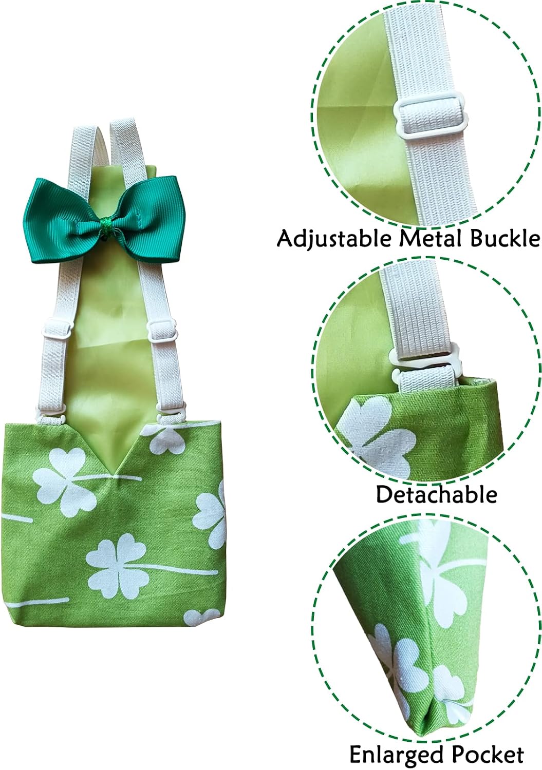 Close up of adjustable straps and waterproof lining on PIEITI duck diaper.