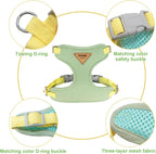 Wanheart adjustable escape proof cat harness in green size small close up