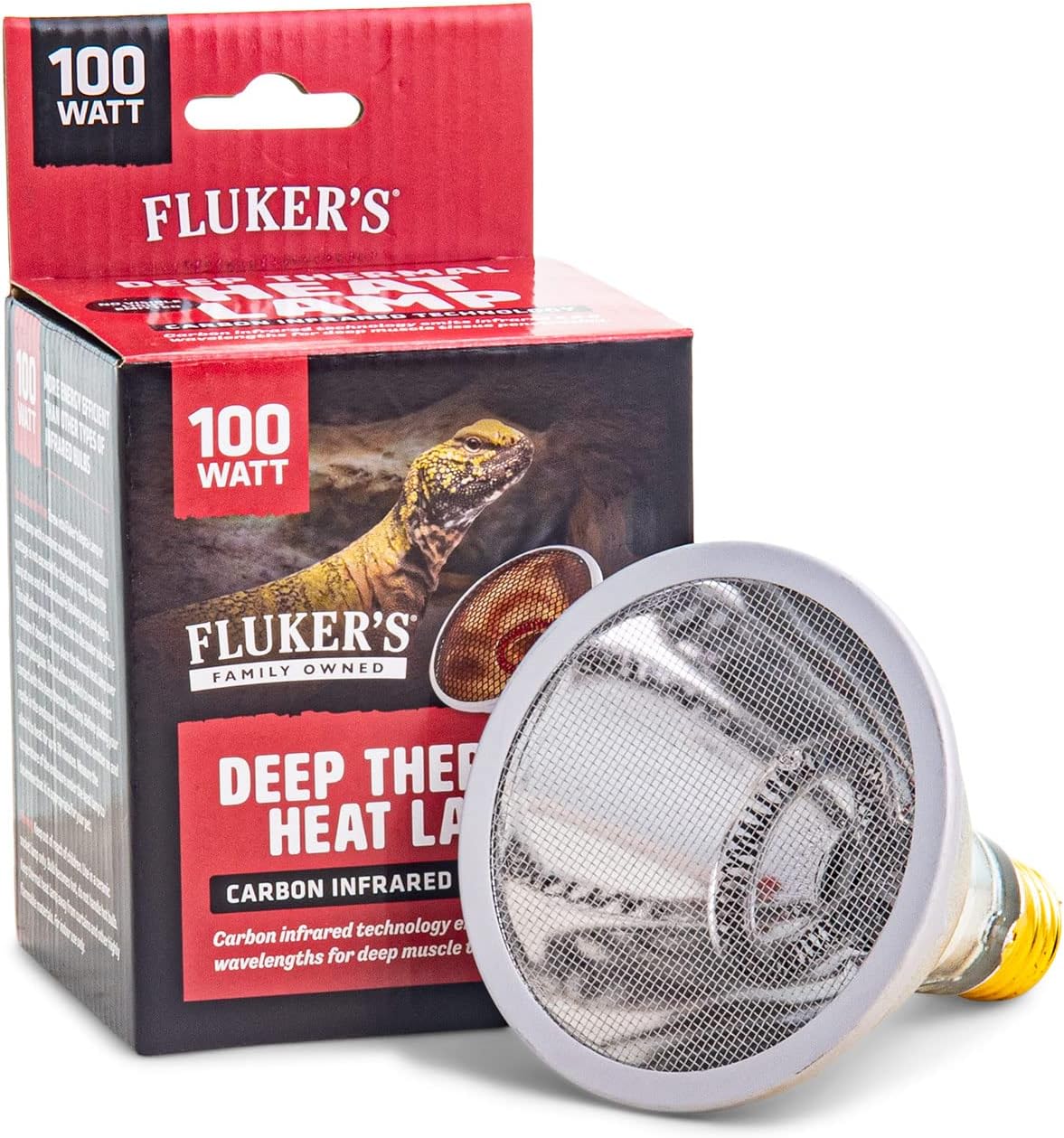 Fluker's deep thermal heat lamp bulb front view