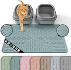 Cat Litter Mat Large Trapping Mat Premium Silicone Rubber 23.5x16" Sage Green, Waterproof and BPA Free Kitty Litter Box Mat, Easy to Clean and Keeps the Floor Tidy - Image 15
