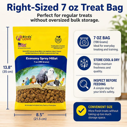 Birds LOVE authentic imported American bird food packaging back view