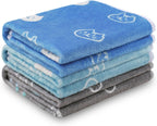 Lightweight fleece pet blanket folded for travel convenience