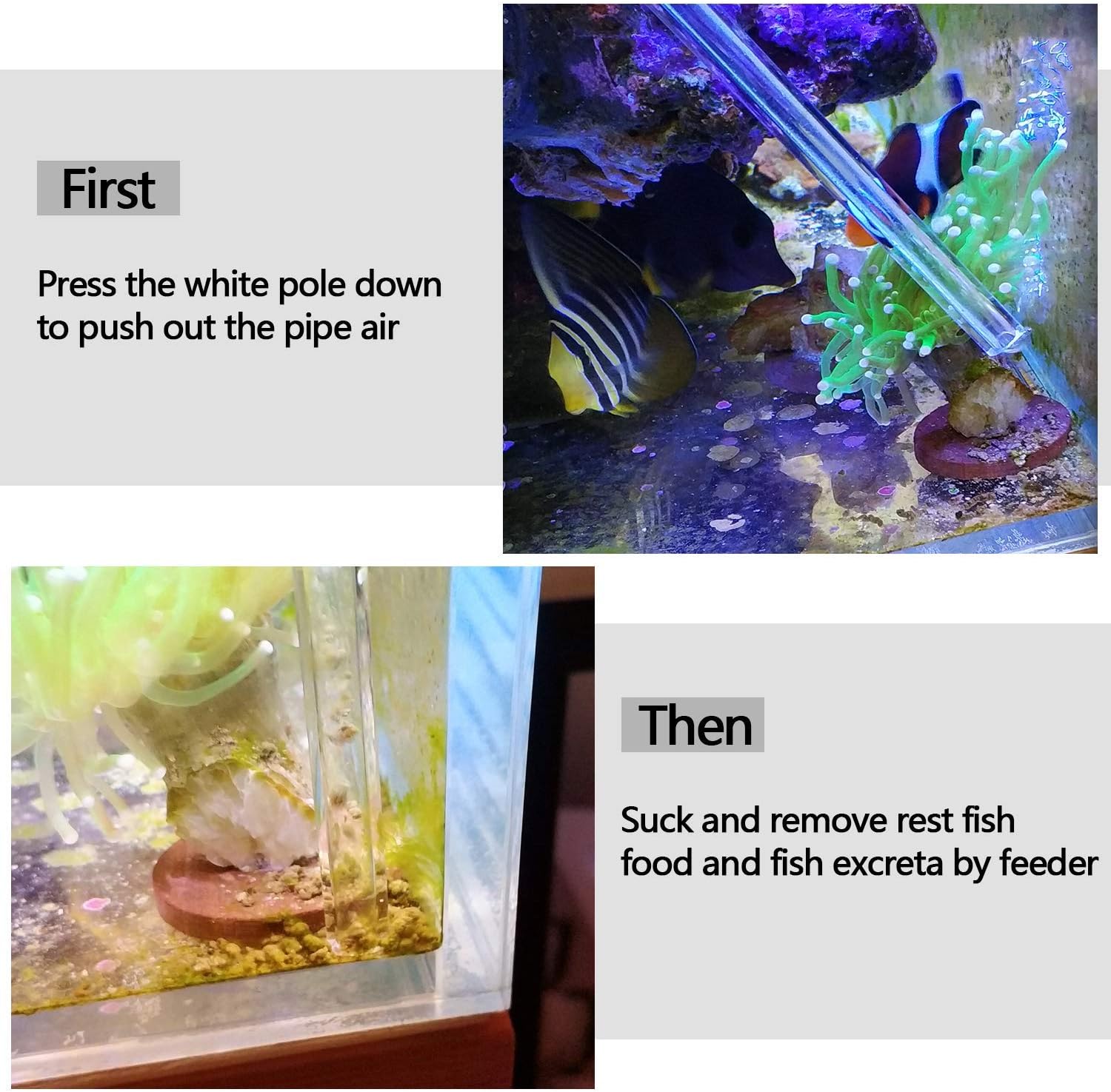 Authentic Aquarium Choice patented coral feeder set showing the packaging and acrylic tube length.