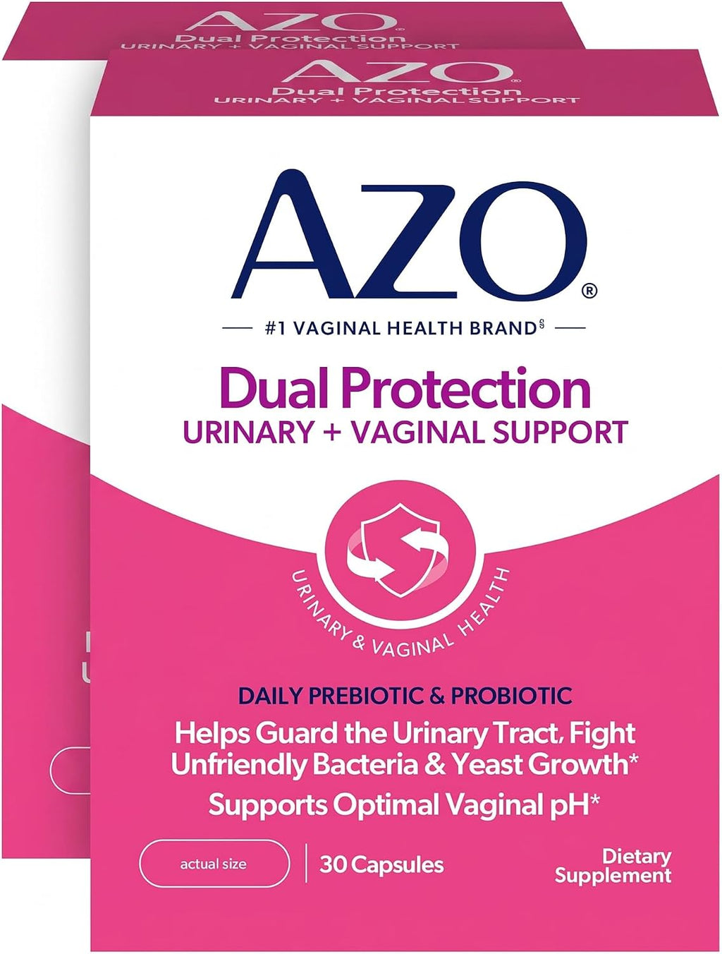 AZO Dual Protection Urinary + Vaginal, Women Probiotics & Prebiotics, 30 Ct - Image 10