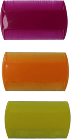Top view of three pack flea and lice combs for pet hygiene
