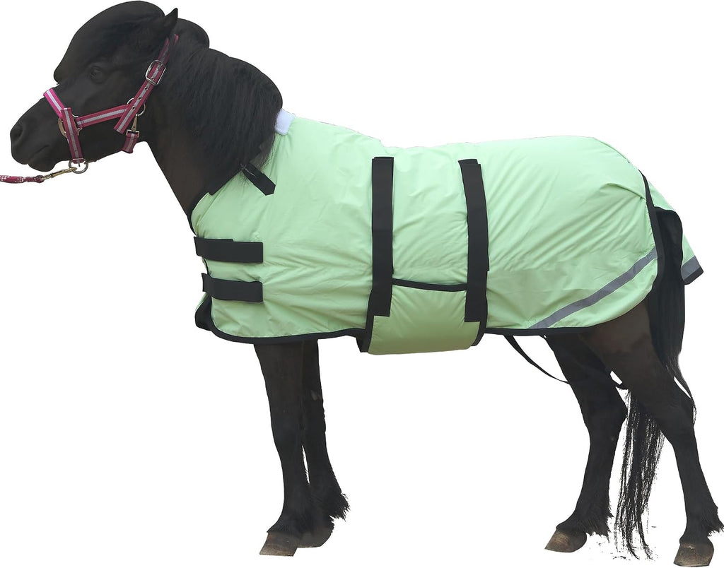 LEAFOREST waterproof miniature horse blanket flat view showing entire orange layout