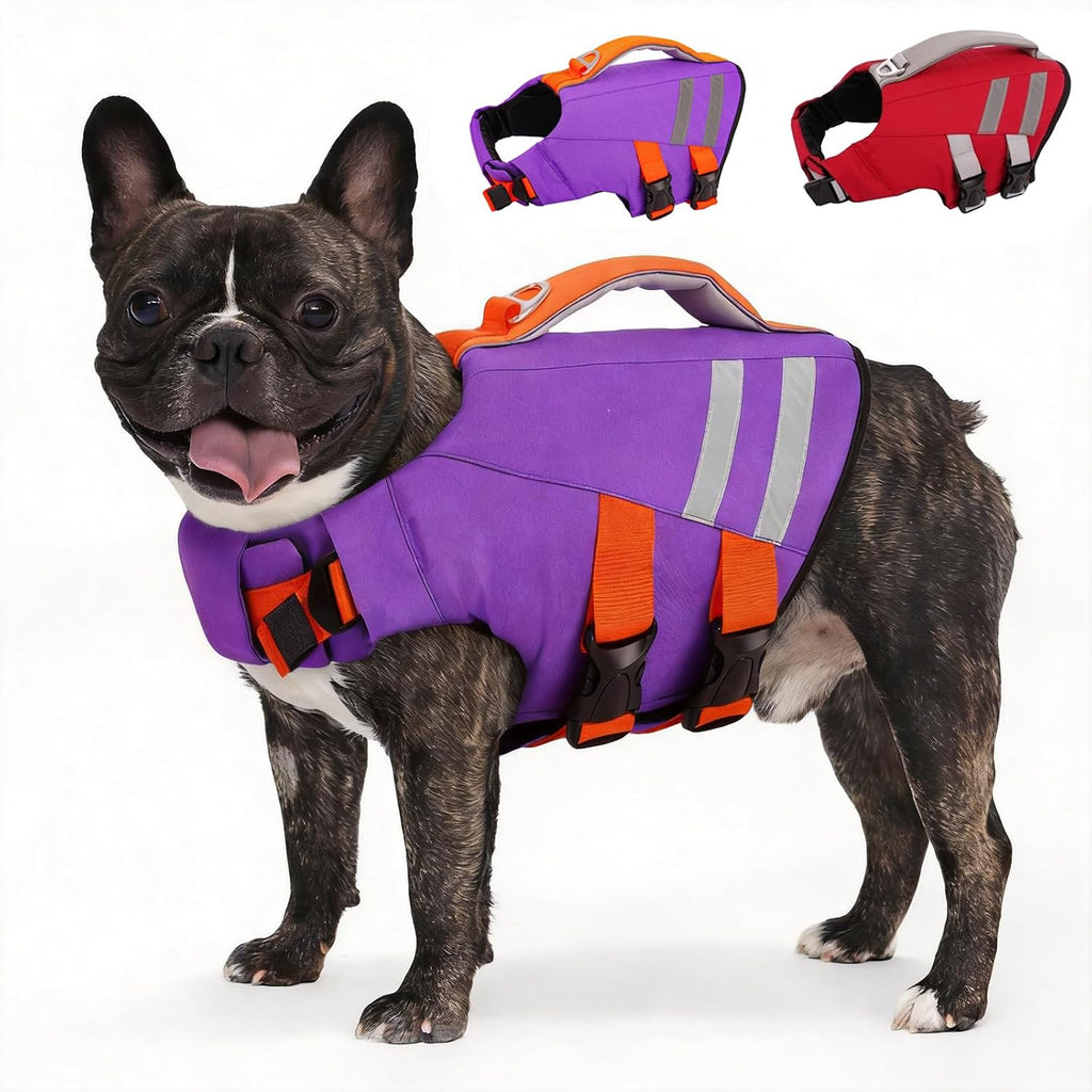 LeLePet Dog Life Jacket, High Flotation Dog Life Vest for Swimming, Boating, Ripstop Reflective Pet Swim Vest for Small Medium Large Dogs Pool Floats Adjustable Swimming Vest for Dogs Water Safety - Image 12