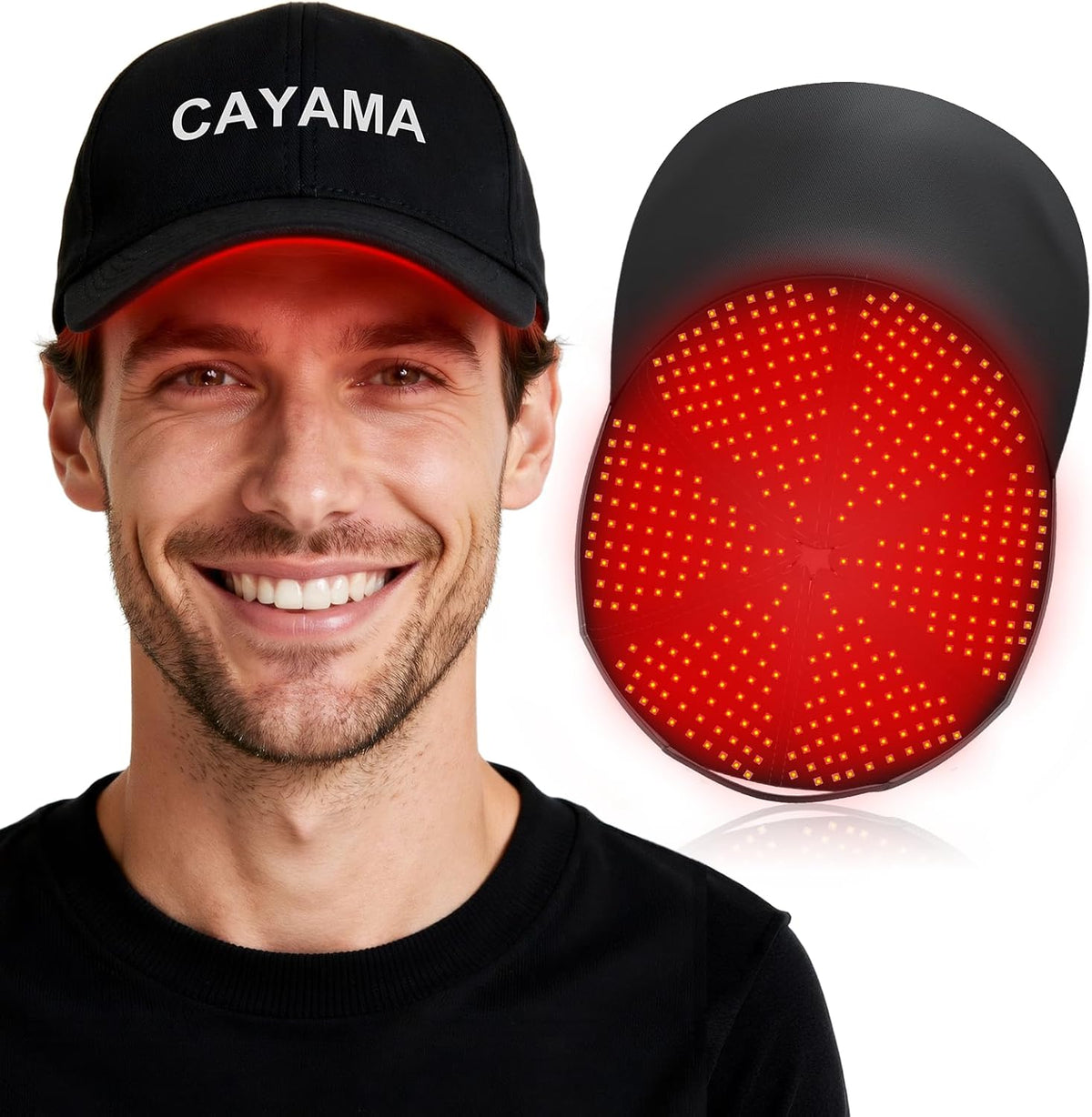 Cayama red light hair growth cap front view
