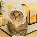 Side profile of the generic protective cat head cover for post surgery.
