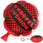 POPLAY Whoopee Cushion 10 inch front view showing the red and black checkered design.