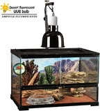 Mclanzoo 10.0 UVB bulb lit in reptile enclosure