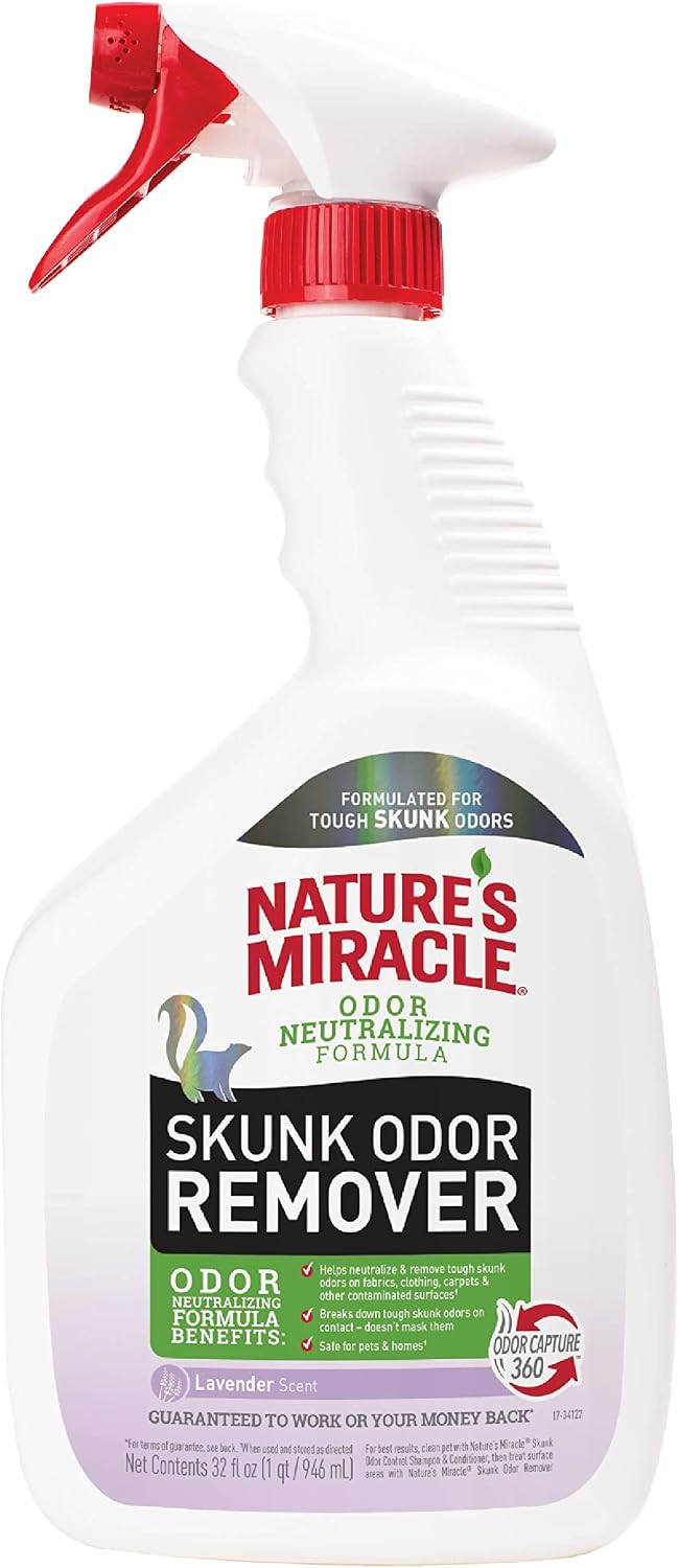 Nature's Miracle Skunk Odor Remover, 32 Fluid Ounces, Removes Skunk Odors On Fabrics, Clothing, Carpets And Other Surfaces - Image 9