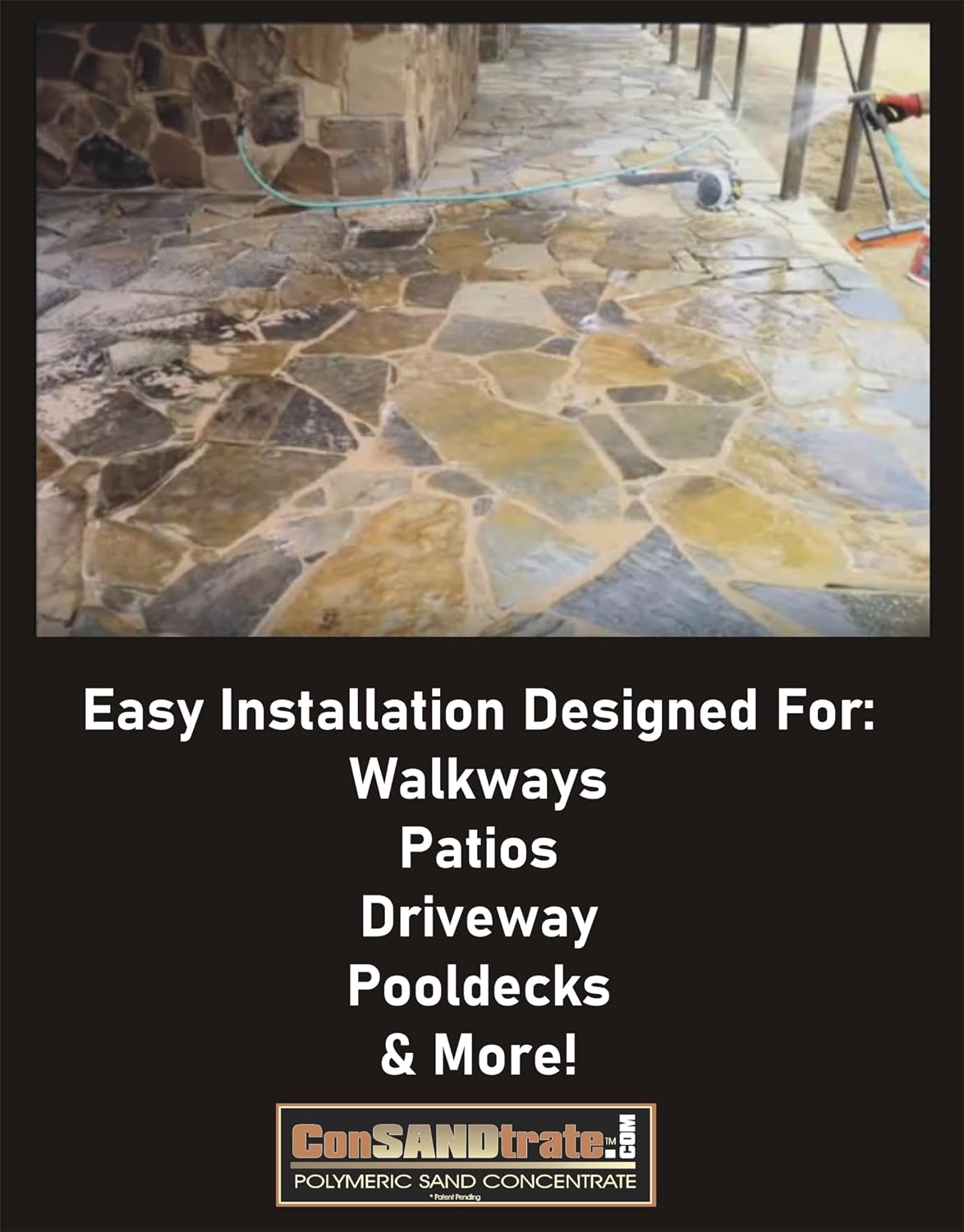 Consandtrate bag side profile for hardscape projects