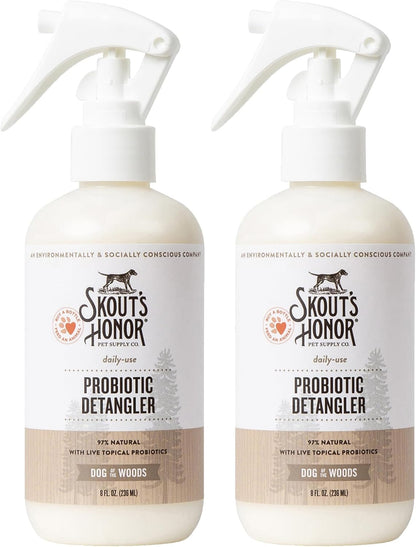 Skout's Honor Probiotic Pet Detangler Spray - Hydrating & Conditioning with Avocado Oil, 97% Natural, Paraben & Sulfate-Free, softens for a More brushable Coat, Daily Use, 8oz, Dog of the Woods - Image 13