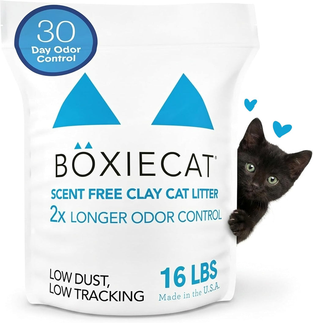 Boxiecat Unscented Clumping Clay Cat Litter front view