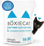 Boxiecat Unscented Clumping Clay Cat Litter front view