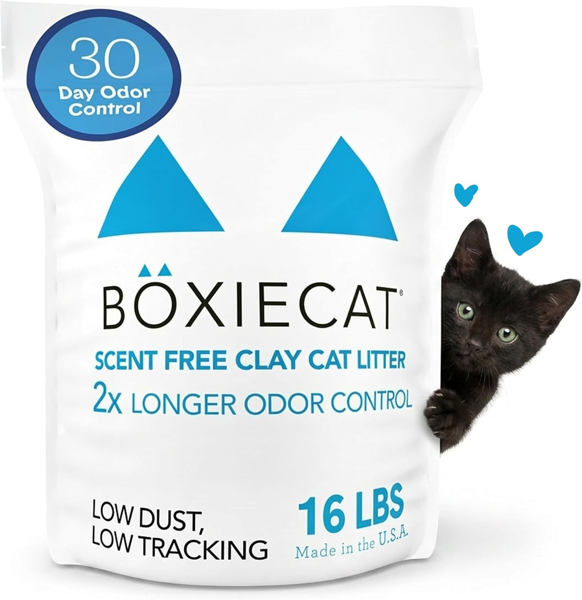 Boxiecat Unscented Clumping Clay Cat Litter front view