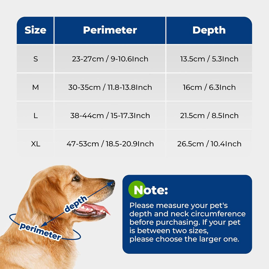 Autrous dirt resistant dog recovery collar flat layout view