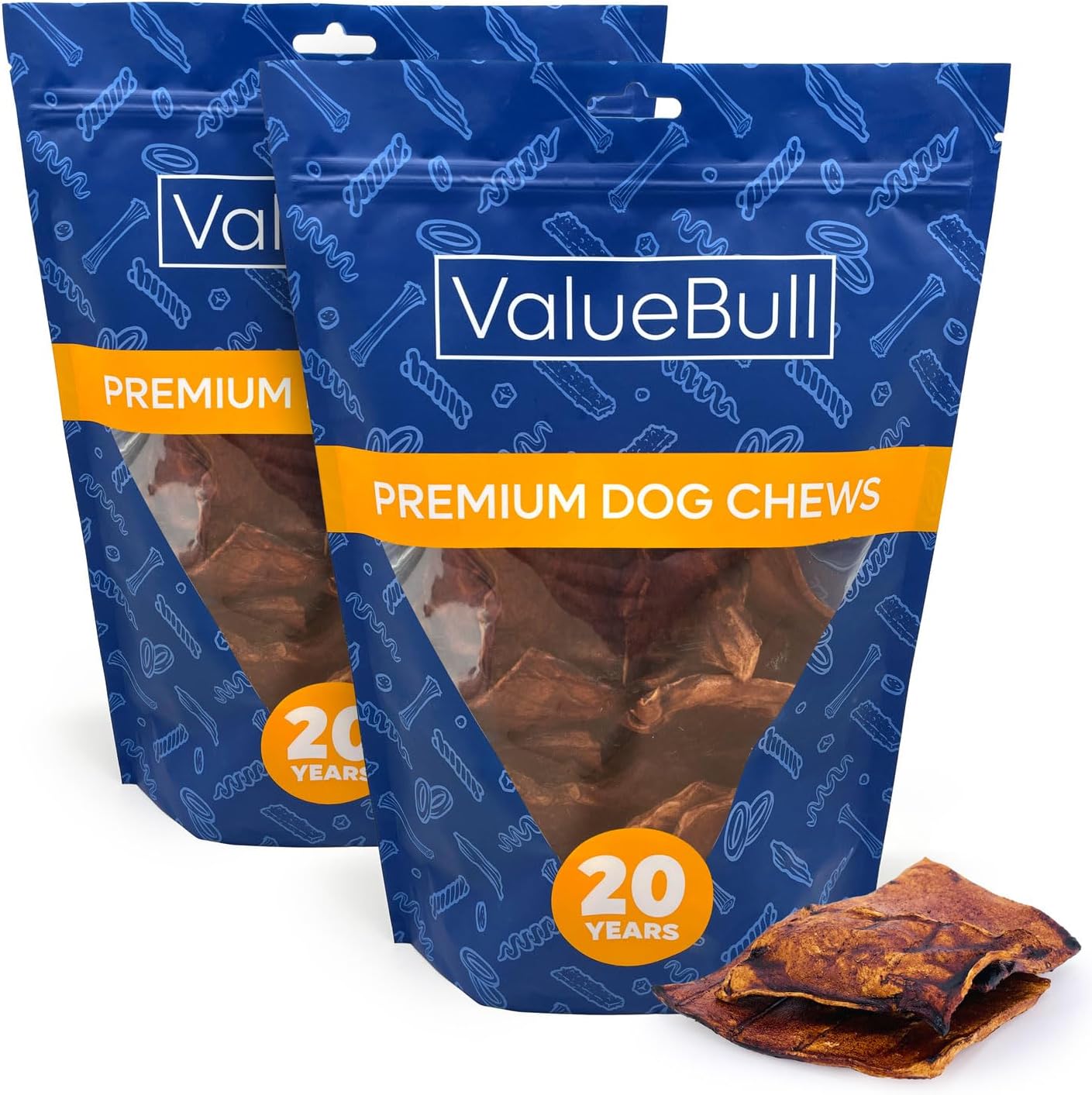 ValueBull USA Rawhide Chips, Natural Beef Flavor, 100 Count Bulk Pack - Natural & Safe, USA Beef Hide, Long Lasting, Chemical Free, No Artificial Flavors - Image 14