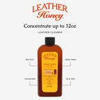 Premium leather care kit with lint free applicator cloths for furniture
