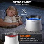 Deep splash proof drinking area of Pawtners pet fountain