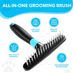 Dogi undercoat rake ergonomic silicone handle close up