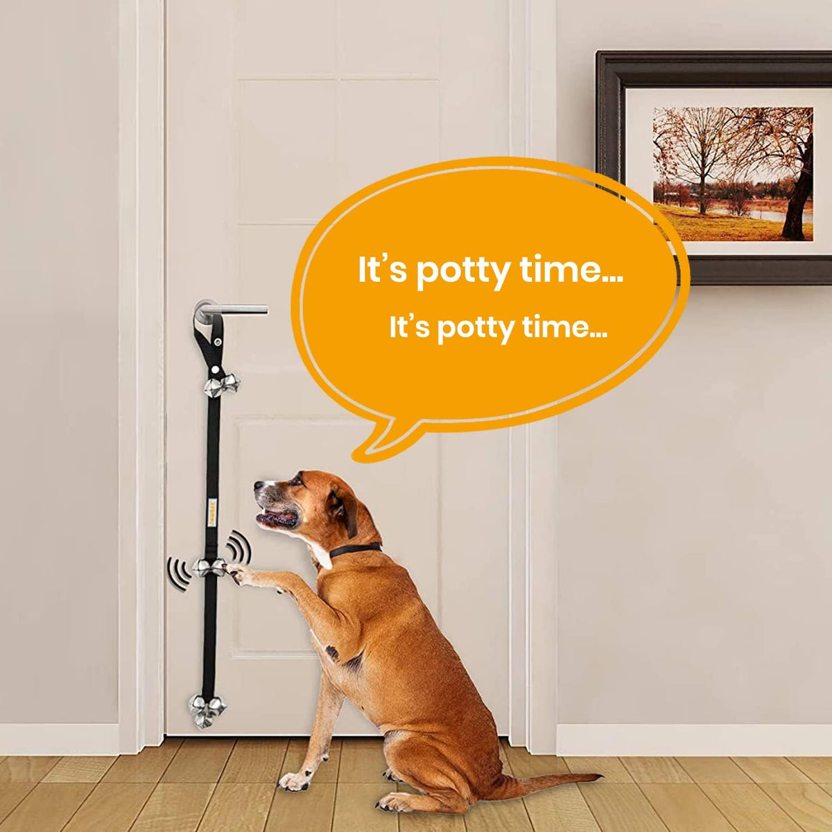 Pawbee potty training bell set for small and large dog breeds