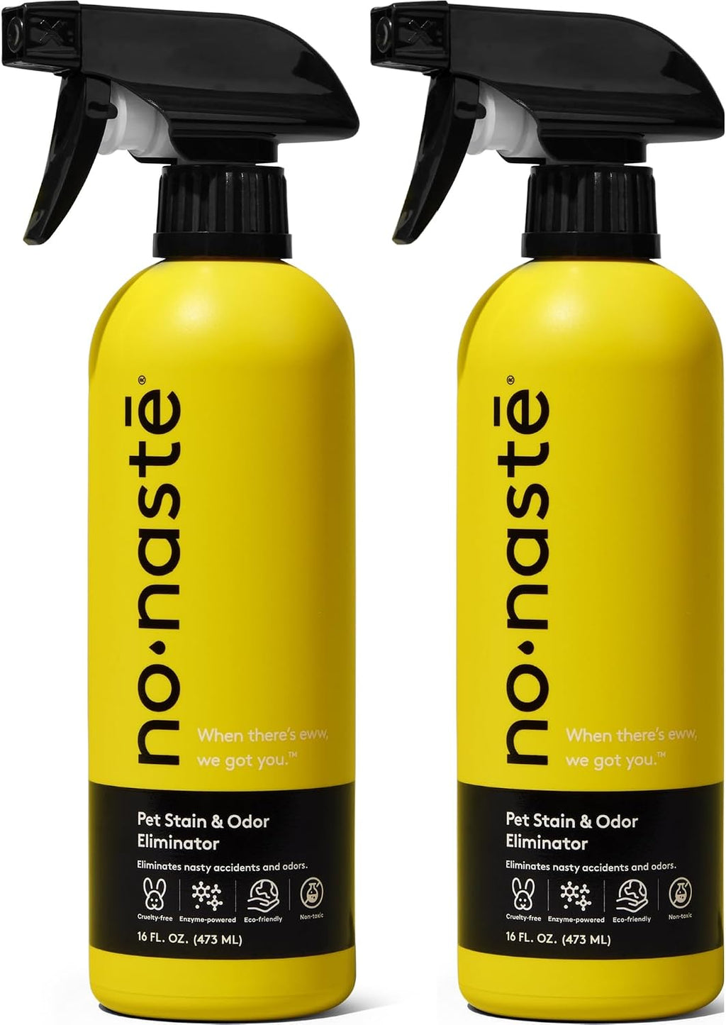 Back label of Nonaste Pet Stain and Odor Eliminator showing usage instructions