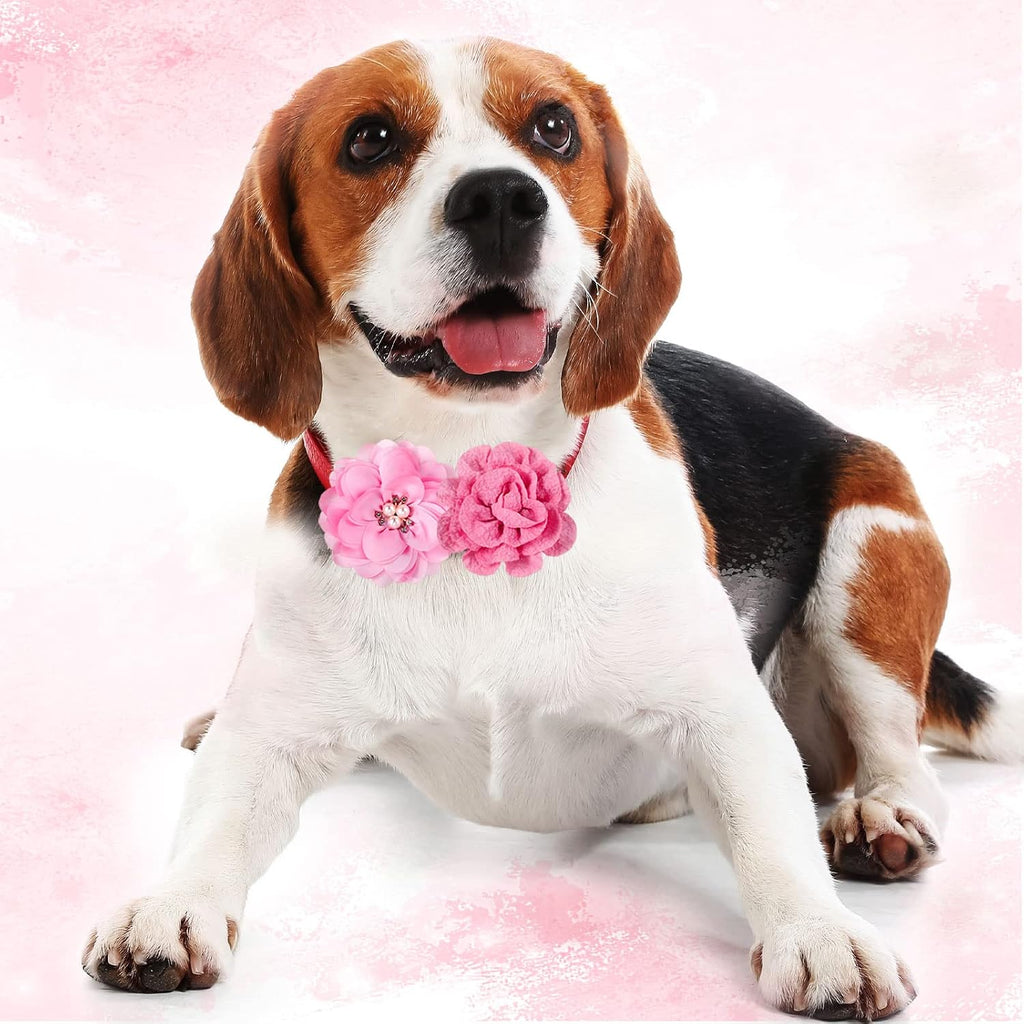 Premium chiffon pet flower attachments for small medium and large dog grooming