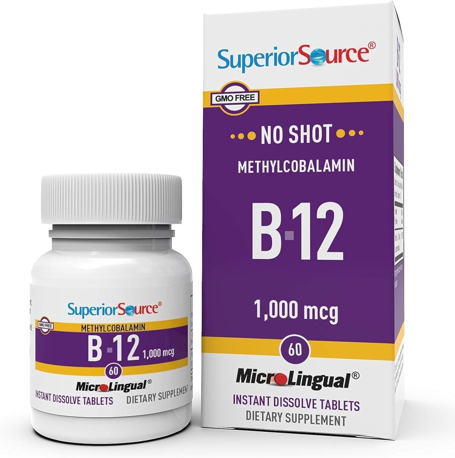 Superior Source Methylcobalamin Vitamin B12 1000 mcg bottle front view
