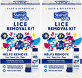Suave Kids Head Lice Treatment Kit front packaging showing two bottles and comb.