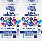 Suave Kids Head Lice Treatment Kit front packaging showing two bottles and comb.