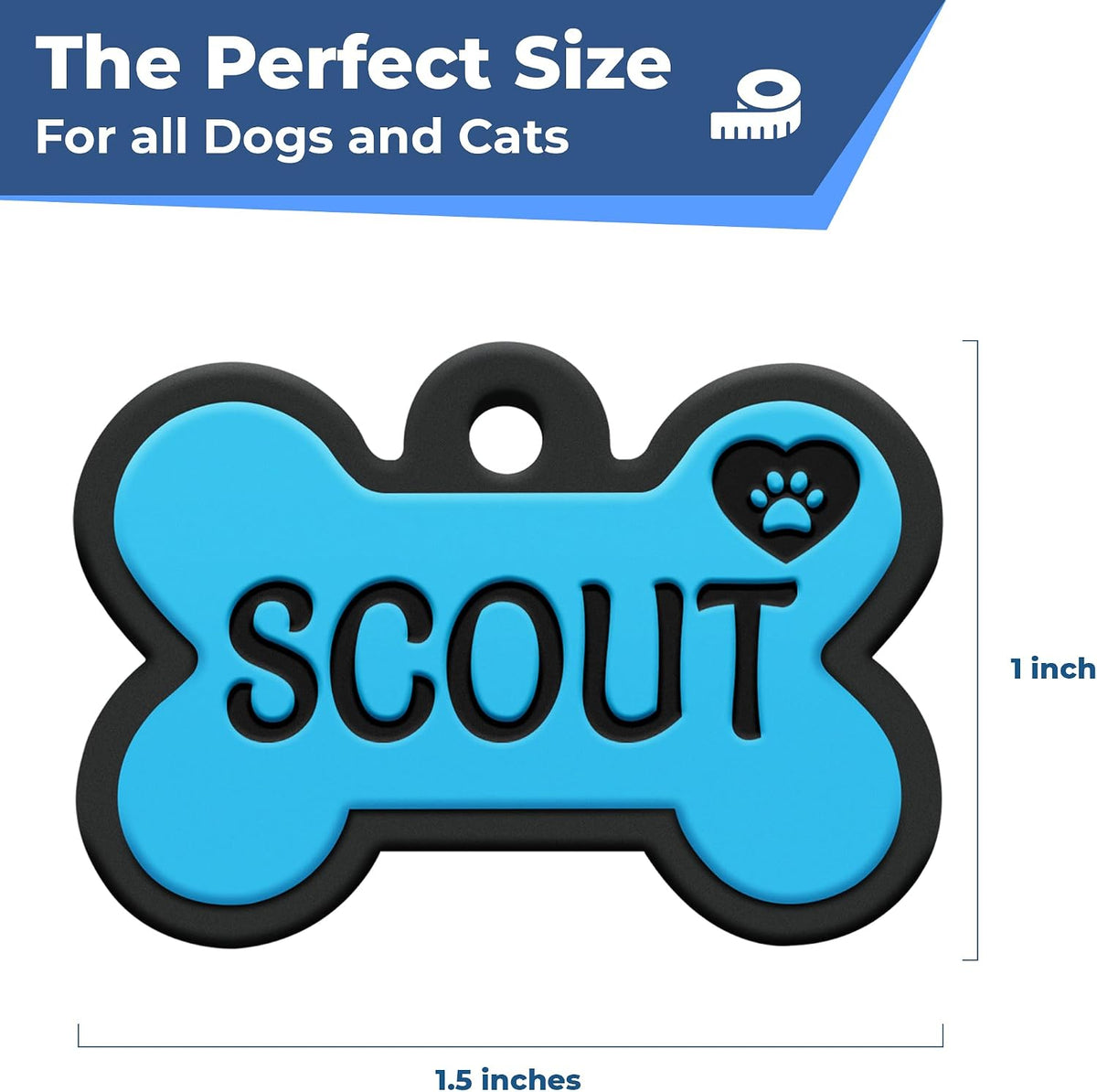 GoTags customized bone shape pink pet tag laser engraved detail