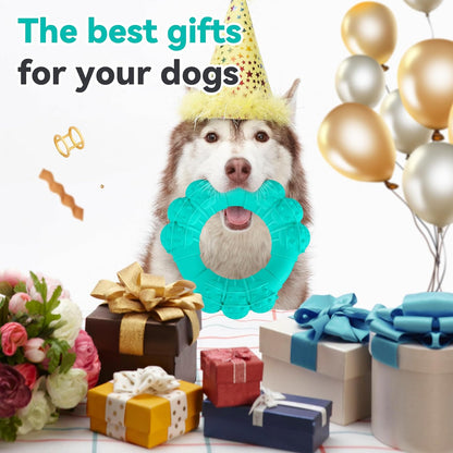 Safe rubber dog toy for aggressive chewers
