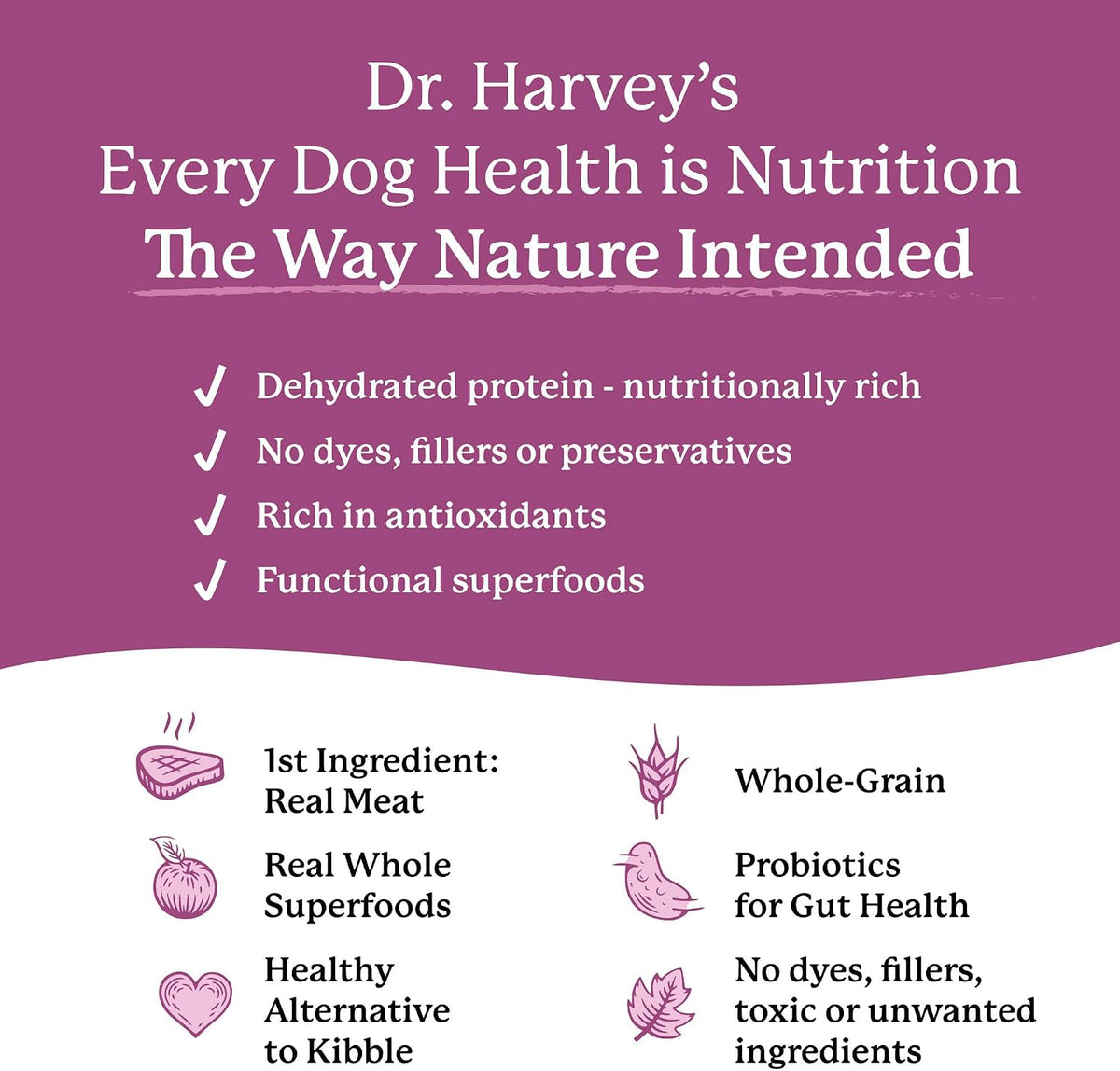 Dr. Harvey's Every Dog Health, Complete & Balanced Homemade Meal for Dogs with Dehydrated Beef, Organic Whole Grains, Vegetables and Probiotics (Net 5lbs., Makes 20 lbs of Food) - Image 9
