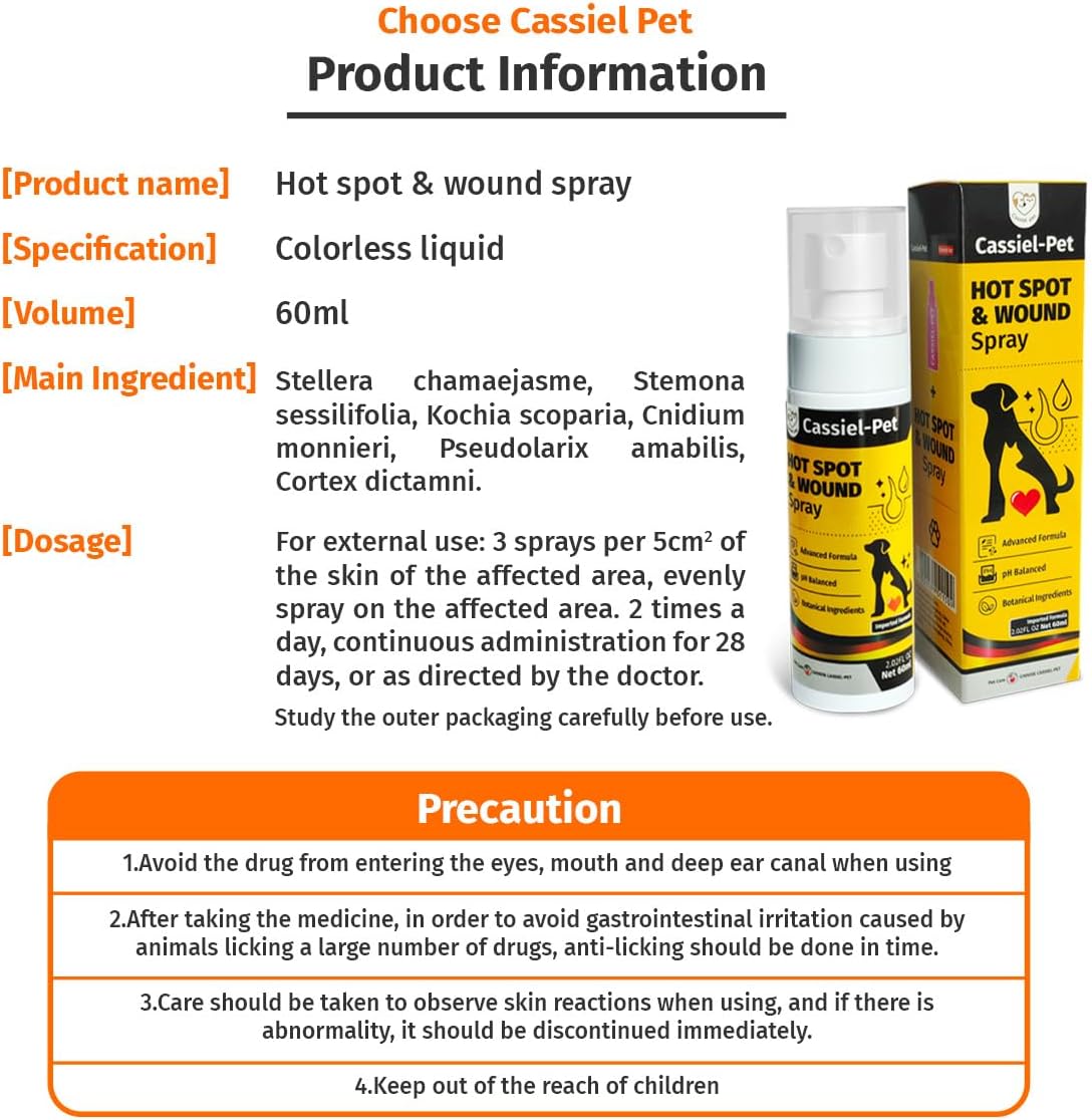 Hot Spot Spray for Dogs, Itch Relief Spray & Hot Spot Treatment for Dogs, Cats, Helps Alleviate Sensitive Skin, Scratching, and Licking of Coat, for All Animals, 2.02oz - Image 9