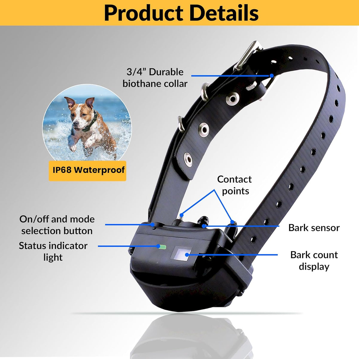 Educator BarkLess Pro rechargeable unit and charging accessories