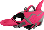 Doglay Shark Dog Life Jacket with Removable Neck Float, High Buoyancy Adjustable Pet Swim Vest with Rescue Handle for Swimming & Boating, for Small Medium Large Dogs, M, Bright Green - Image 10