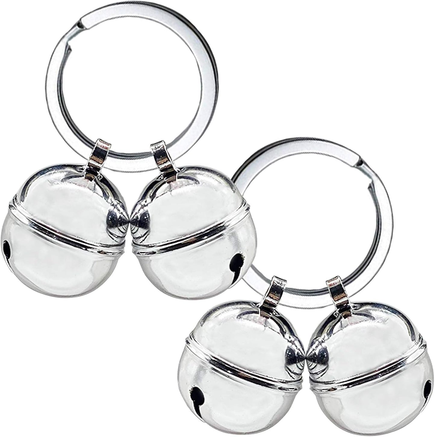DORUI wildlife safety cat jingle bell pendant set showing durable metallic construction.