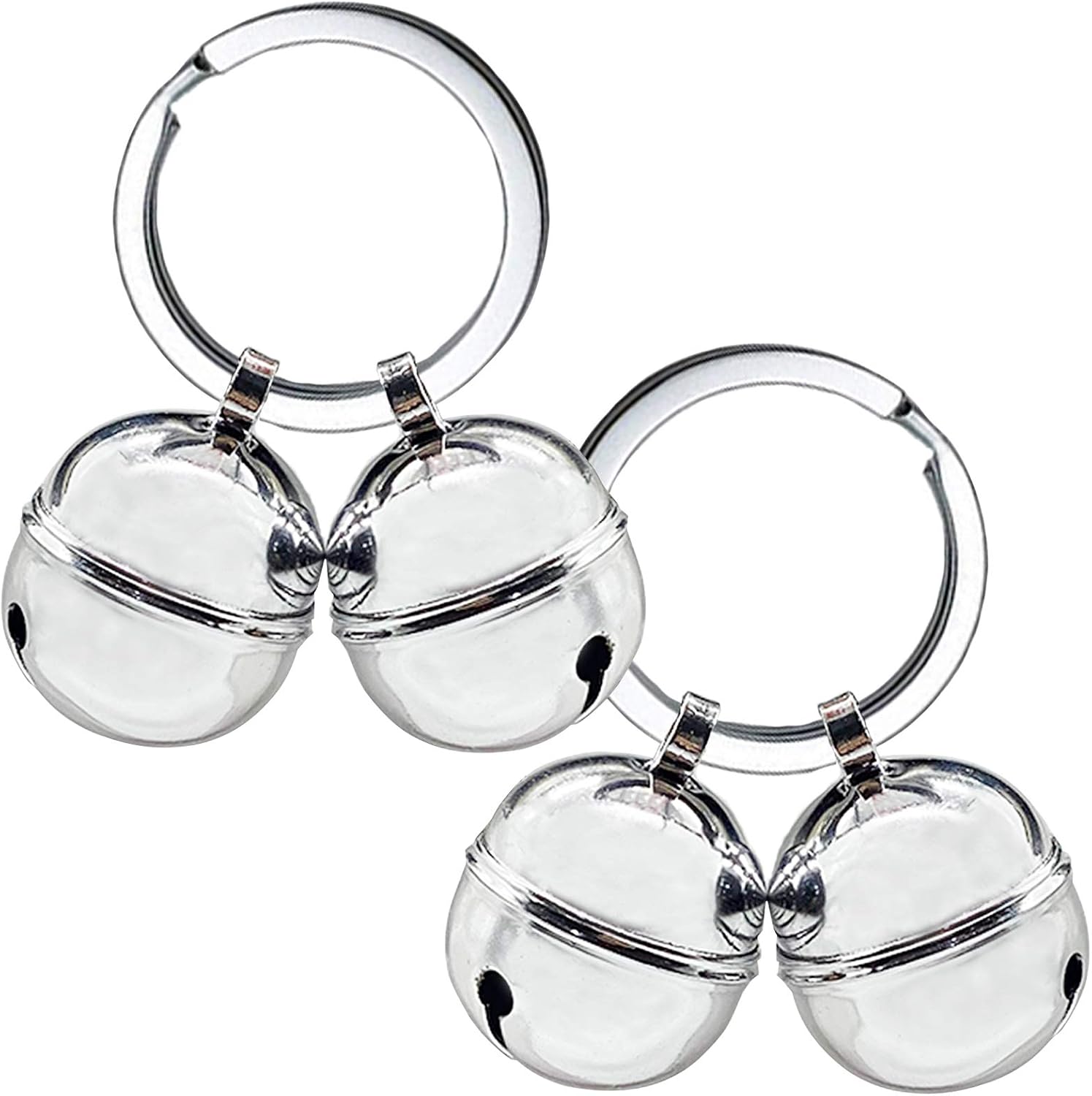 DORUI wildlife safety cat jingle bell pendant set showing durable metallic construction.