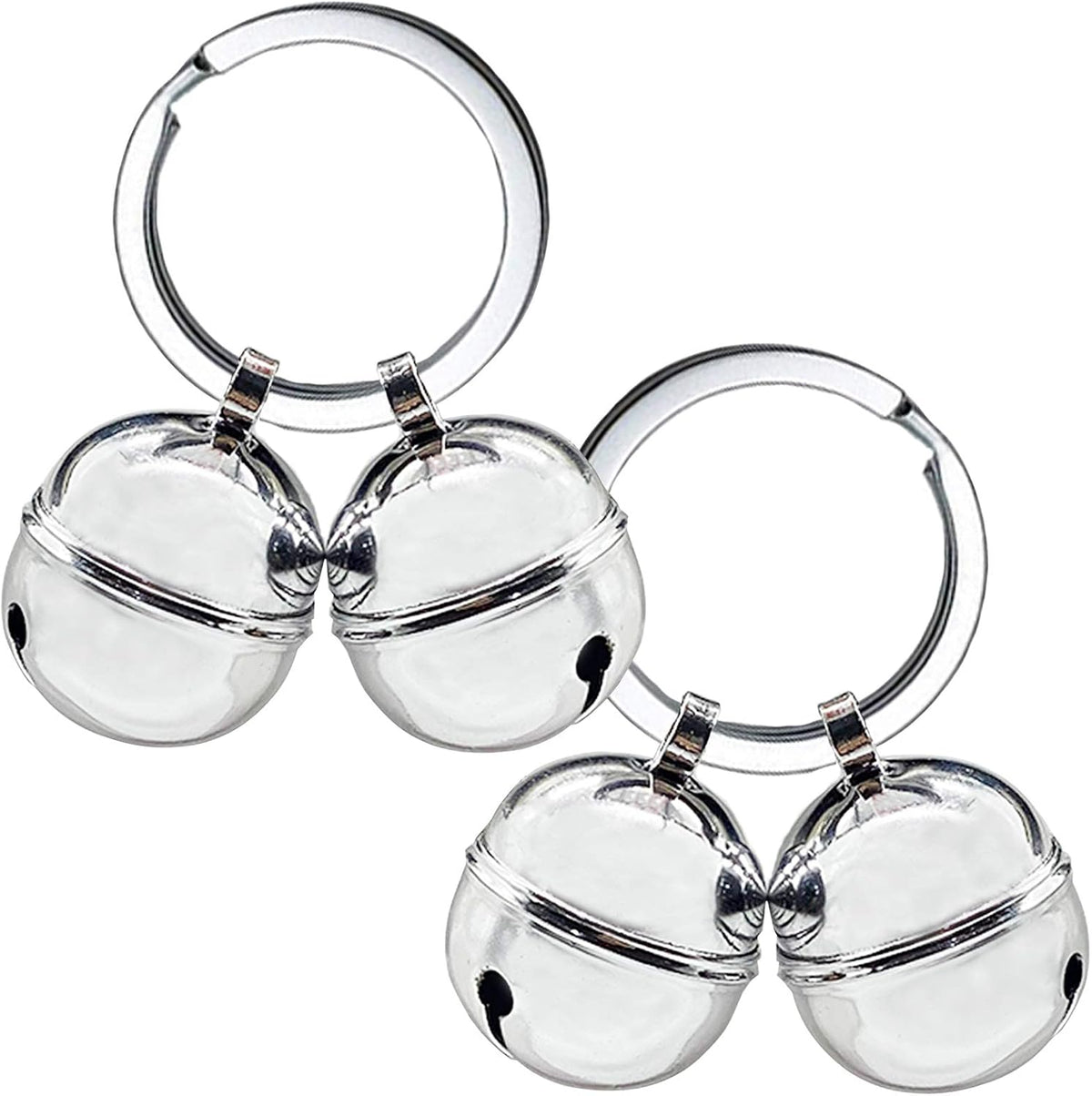 DORUI wildlife safety cat jingle bell pendant set showing durable metallic construction.