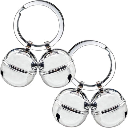 DORUI wildlife safety cat jingle bell pendant set showing durable metallic construction.