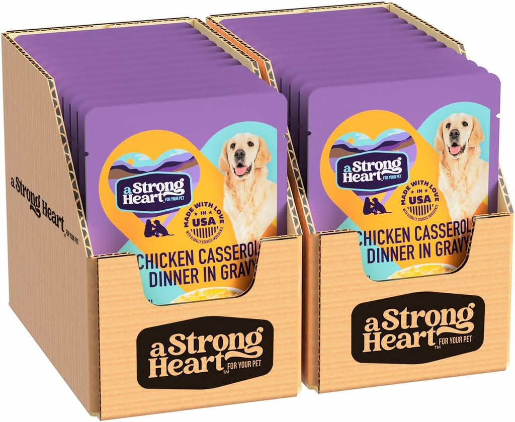 A Strong Heart Wet Dog Food Pouches, Beef & Vegetable Stew, 3.5 oz Pouches (Pack of 24), Made in The USA with Real Beef - Image 12