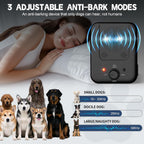 Black rechargeable ultrasonic dog silencer mounted outdoors